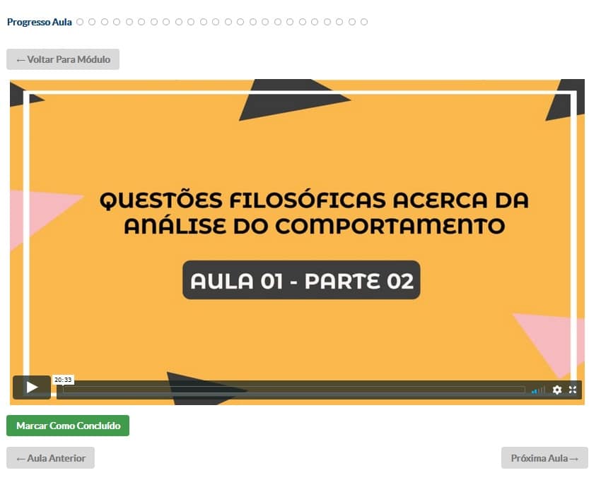 pós-graduação em ABA - Análise do Comportamento