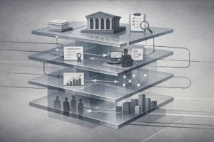Ilustração da estrutura institucional da certificação IBAO, destacando camadas de governança, supervisão e avaliação profissional em ABA.